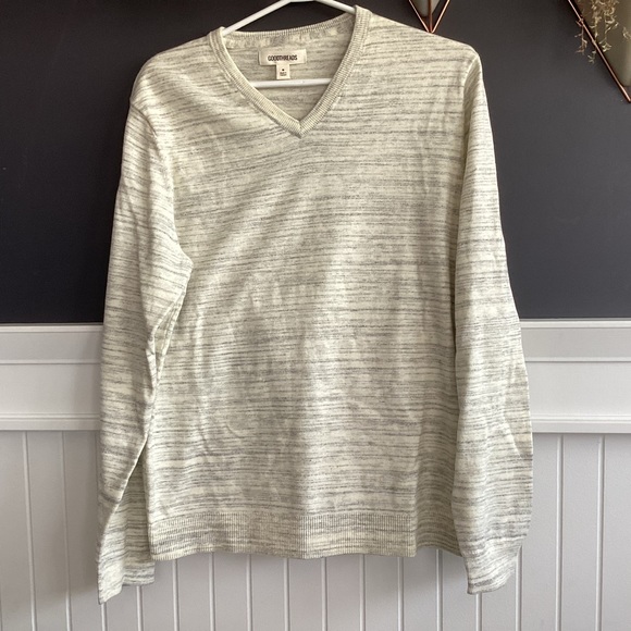 Goodthreads Men's Soft Cotton V-Neck Summer Sweater sz M - Picture 2 of 6